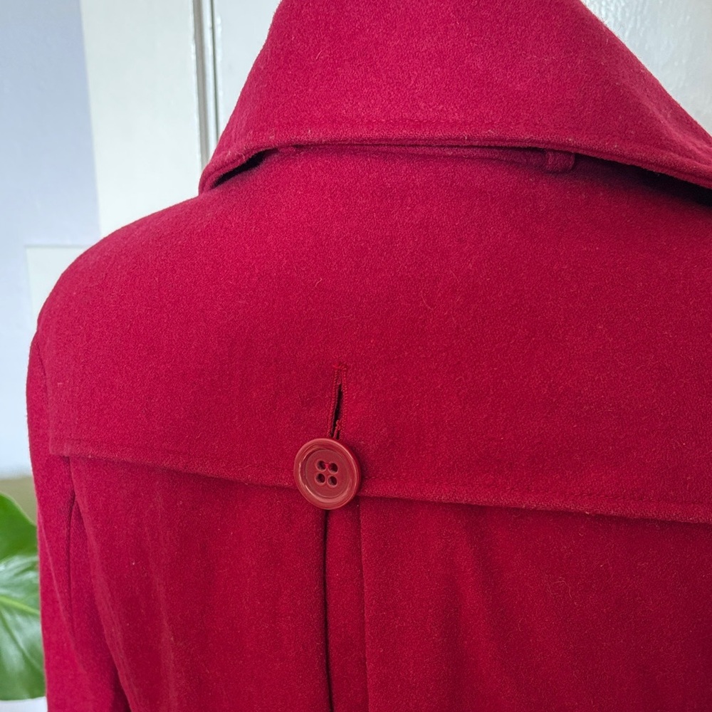 CoffeeShop Women's Burgundy Trench Coat - Picture 4 of 6